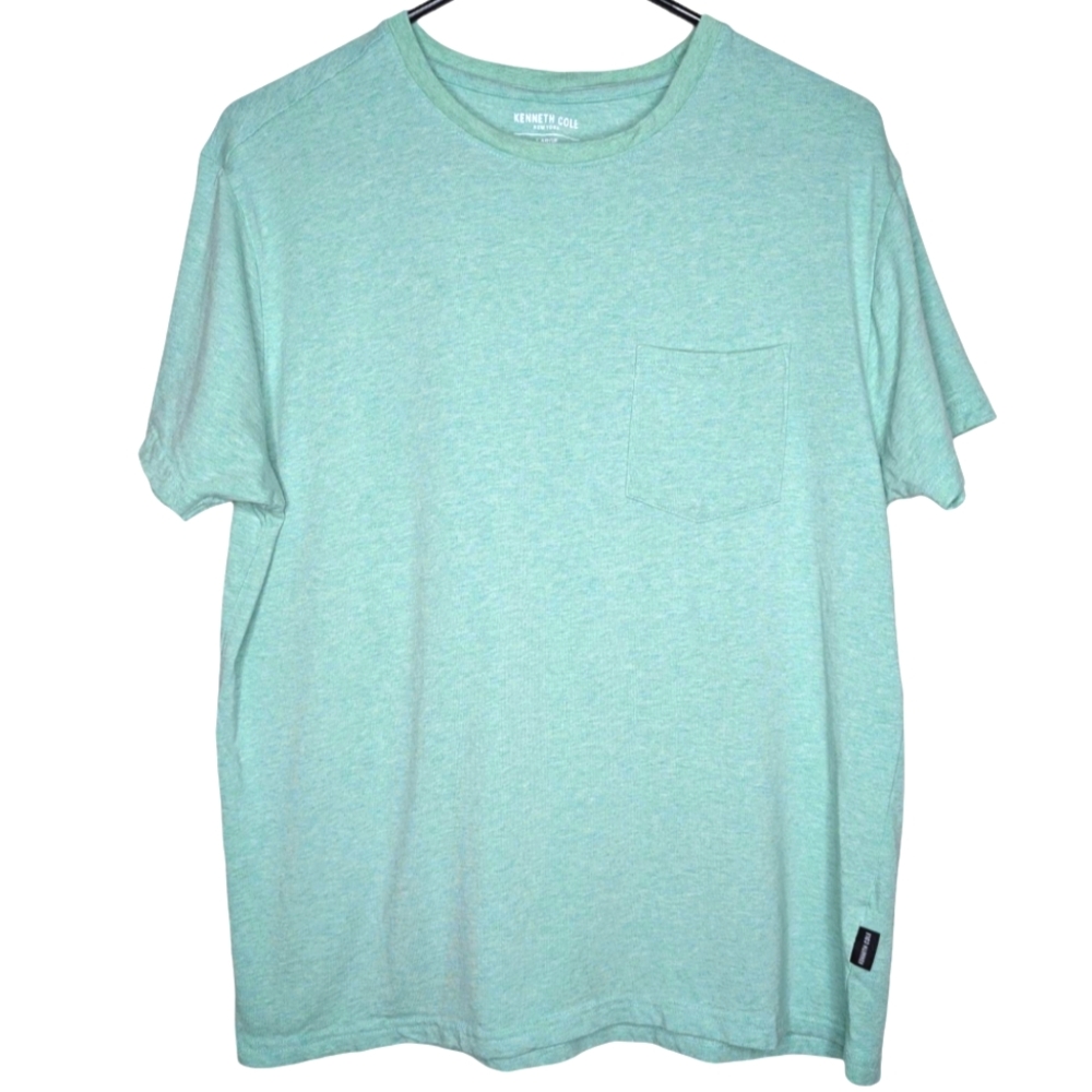 Kenneth Cole Men's New York Mint Green Crew Neck Short Sleeve T-Shirt Size Large